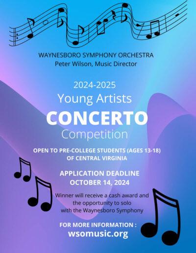 Waynesboro Symphony Youth Concerto Competitio n for 2024-25
